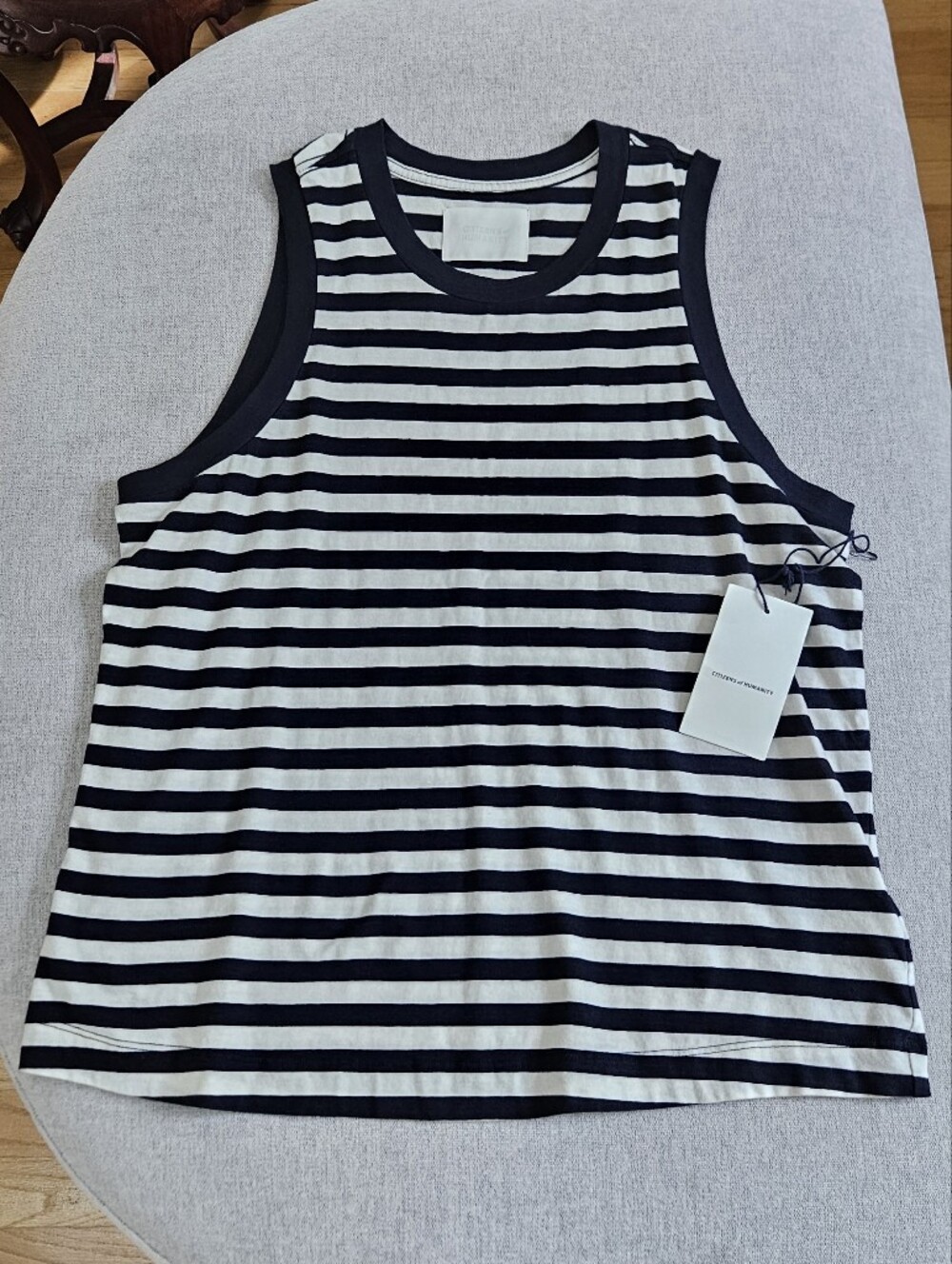 NWT Citizens Of Humanity Navy White Striped Breezy Oversized Tank Top